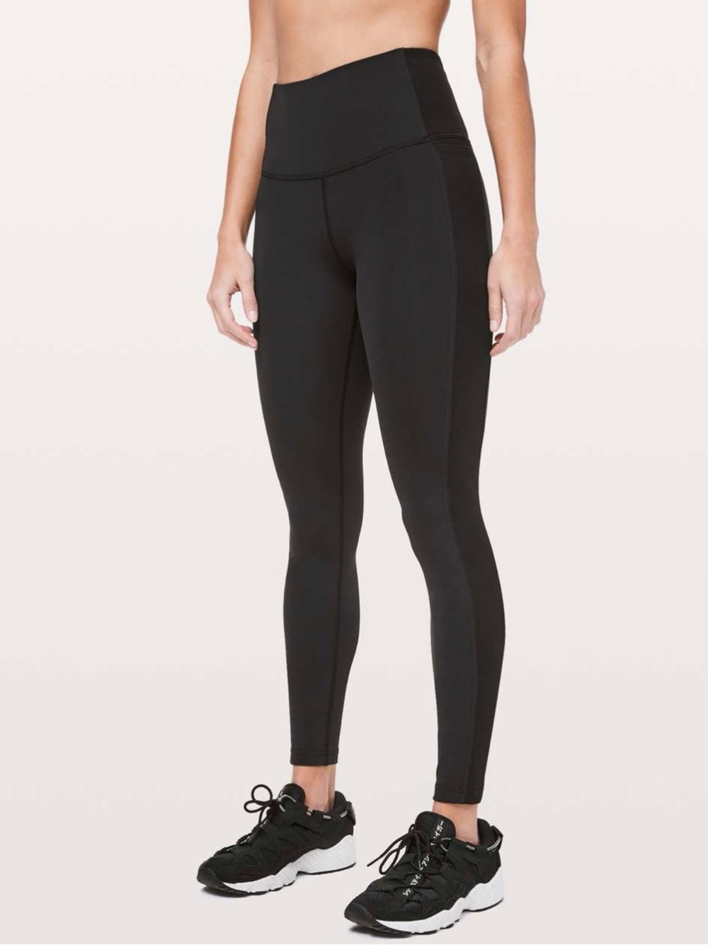 Lululemon Wunder Under High-Rise Tight Rib 28" Leggings | Side Pockets Black Ful
